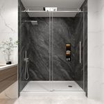KPUY Frameless Shower Door, 49-54"
