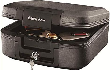 Sentry Safe CHW20101 Privacy Lock Chest Safe Box - Strong Lock Box with Key - Fireproof Safe for Home Documents - Fire and Water Damage Protection up to 72h - 8L Capacity