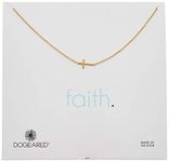 Dogeared Faith 14k Gold-Plated Silver Sideways Cross Pendant Necklace, 18"