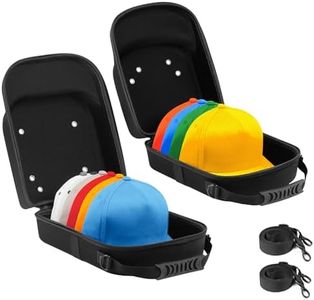 Epesoware Pack of 2 Hat Travel Hard Cases for Baseball Caps - Favorable Hat Storage Organizer with Carrying Handle, Shoulder Strap and Luggage Strap, Protect Up to 10 Hats for Travel Home