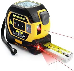 SAFEHITCH - 3 In One Tape Measure - Laser measure - Vertical Cross Line - Digital Laser Distance Meters - LCD Display - 40M Laser Measure - 5M Tape Measure