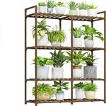 Snazzy Wood Plant Stand for Indoor Plants Plant Shelf 4 Tier Large Flower Stand for Mutiple Plant Holder Rack for Patio Living Room Balcony