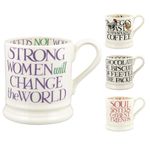 Emma Bridgewater Large Mug 1/2 Pint, Ceramic Coffee Cup Large - Stoneware Mug, Cappuccino, Latte, Coffee, Tea Cup - Beautiful Mugs, Birthday Gift - Coffee Mug Purple Lettering Women Equality