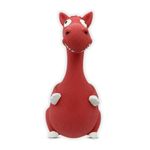 Foodie Puppies Dog Squeaky Latex Chew Toy - (Red Donkey) | for Small Dogs & Puppies | Cotton Filled, Durable, Soft, Animal Design, Fetch & Chew Safe Play Toy | Reduce Separation Anxiety (Size: 21cm)