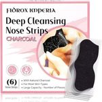 Fidrox Bamboo Charcoal Nose Strips (Pack of 6) for Blackhead/Whitehead Remover for Women Nose Patches for Painless & Instant Removal Deep Pore Cleanser of Unclogs, Dirt & Oil from All Skin Type (Nose Pore Strip)