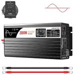 Xijia 2000W (Peak 4000W) Pure Sine Wave power Inverter LCD DC 24V to AC 230V 50HZ Solar converter For Home Use car (DC24V (Range 20V-30V) 2000W)