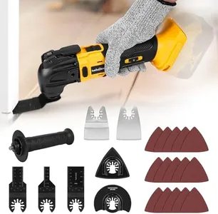Oscillating Multi Tool Compatible with Dewalt 20V MAX Battery(Battery Not Included), Cordless Oscillating Tool Brushless Motor, 6 Variable Speeds, 23-Piece Kit for Cutting, Sanding, Scraping