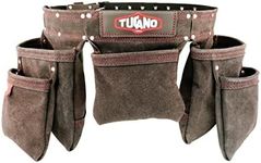 Leather Tool Belt for framers, Carpenters. Perfect Electricians Tool Belt and Convenient for Women. 12 Tool Pouches for Large Capacity. Our Tool Rig Fits Size 32" to 50"