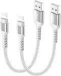 Azhizco iPhone Charger Cable 2Pack 0.3M, Apple MFi Certified USB to Lightning Cable Short Nylon Braided Lightning Cable iPhone Charger Cord for iPhone 14 13 12 11 10 8 7 6 SE iPad iPod AirPods