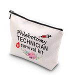 WCGXKO Phlebotomy Technician Survival Kit Zipper Pouch Makeup Bag for Phlebotomy Technician Nurse Graduation (Phlebotomy Technician Survival)