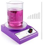 HYCC Magnetic Stirrer, 3000 RPM Magnetic Mixer, Stir Plate Max Stirring Liquid 3 Liters, Lab Stirrers with 7PCS stir bar Set and stir bar Retriever (UK PLUG)