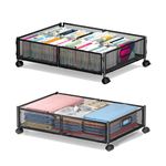 Under Bed Storage, Under Bed Storage, With Wheels, Clothes Storage Box, Clothes Storage, Foldable, Easy Installation, Large Capacity, Change of Clothes, Comforter, Blanket, Underbed, Space Saving,