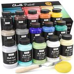 Nicpro 14 Colors Chalk Paint for Furniture, Ultra Matte Finish Acrylic Craft Paint Set (8.45 oz, 250ml) Chalk Furniture Paint with Liquid Wax, Color Wheel for Crafts, Home Decor, Beginners and Artists