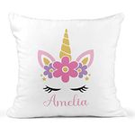 Personalised Unicorn Cushion, Scatter Cushion, Throw Pillow, Nursery Decor, Kids Bedroom Decor, New Baby Gift, New Arrival, Children's Birthday Gift