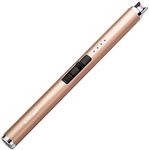 ARECTECH Rechargeable Electric Candle Lighter Arc Plasma Lighters for Candle Kitchen Camping Type-C Champagne Gold