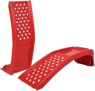 GarveeTech Heavy Duty Car Ramps Set 8000lbs Auto Ramp Solid Steel Ramps, Pack of 2, Max Lift Height 8 inches (Red, 36" L x 13" W x 9" H)