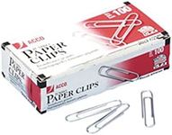 Acco Jumbo Paper Clips, Smooth, 100