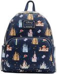 Loungefly Disney Princess - Castle Faux Leather Mini Backpack, 10-Inch Height