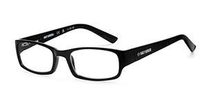 Harley-Davidson Classic Style Unisex Plastic Rectangular Readers - 2.00 Power, Black, 54-19-140