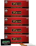 Zen Cigarette Tubes | Regular - Red Box | King Size | 5 Pack | 1250 Tubes | Includes American Rolling Scoop Card