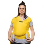 CuddleBug Baby Sling Carrier for Newborns - Infant Baby Wrap Carrier Newborn to Toddler up to 36 lbs - Lightweight & Hands Free Baby Sling Carrier (Yellow)