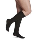 Sigvaris 842 Soft Opaque Closed Toe Knee Highs - 20-30 mmHg Long Black SL Long 842CSLW99
