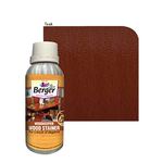 Berger Woodkeeper Wood Stainer | Teak | Transparent Solvent-Based Wood Stain | Easy Cloth Application | Leakproof Bottle | 500ml