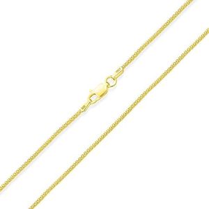 Bling Jewelry Collier Chaîne Popcorn Coreana en Argent Sterling Plaqué Or 14 Carats De Style Bali, Mince De 3 MM, pour Femmes, 16 Pouces