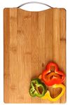 JB KIARA TEXTILES Thick Wooden Bamboo Kitchen Chopping Cutting Slicing Board With Holder For Fruits Vegetables Meat (30X20)