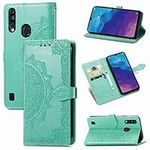 Ranyi for ZTE Blade A7 2020 Case, ZTE Blade A7 Prime Case, Mandala Flower Wallet Case with Credit Card Holder Kickstand Leather Flip Folio Magnetic Wallet Case for ZTE Blade A7 Prime/A7 2020 -Green