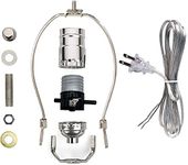 Creative Hobbies ML93H Silver Finish Make-A-Lamp Kit With All Parts Needed and Instructions for DIY Lamp Design or Repair