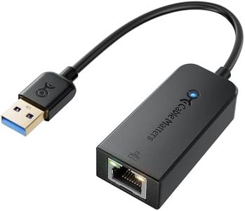 Cable Matters USB to Ethernet Adapter (USB 3.0 to Ethernet) Supporting 10/100/1000 Mbps Ethernet Network in Black, Wired LAN Converter Compatible with MacBook Windows macOS Chrome OS