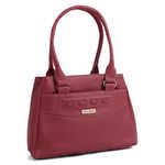 Fostelo Women's Vegan Leather Kanye Nest Handbags Shoulder Hobo Bag Ladies Purse (Maroon) (Large)