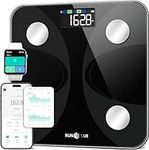 Scale for Body Weight and Fat Percentage RunSTAR Ultra-precision Digital Accurate Bathroom Smart Scale with Large Display 13 Body Composition Analyzer Sync App Weight Scale BMI Health Monitor-400lb
