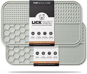 Pup Culture Dog Lick Mat for Dogs (2 Pack), Feeding Pad for Anxious Pets Plus 4 Different Puzzles for Mental Stimulation for Dogs - Supports Mental, Dental, and Digestive Health - Heavy Duty