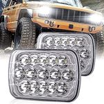 BLIAUTO 5x7 H6054 LED Headlights 45W Hi/Low Sealed Beam 7x6 Headlight H5054 H6014 H6052 6052 6053 69822 Headlights for Jeep YJ XJ MJ Ford Probe Chevrolet S10 Blazer Express Van Truck