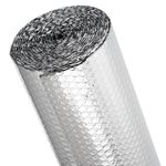 PATIKIL Garage Door Insulation, 16"x16.5Ft Aluminum Reflective Bubble Foil Roll Window Thermal Foam Film Summer Heat Sun Blocker for RV Attic Car Roof House