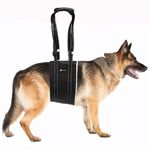 HUAME Dog Lift Harness, Dog Sling for Large Dogs Hind Leg Support, Hip Support Harness to Help Lift Rear for Canine, Up and Down Stairs, Canine Aid and Ligament Rehabilitation (L,Black)