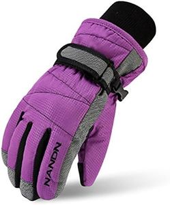 MAGARROW Kids Winter Gloves Windproof Water-Resistant Snow Boys Girls Gloves (Purple, M (Fit Kids 8-10 Years Old))