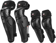 KEMIMOTO Motorcycle Knee-and-Shin Guards Elbow Pads for Men 4Pcs Powersports Protective Motocross/Racing/Dirt Bike Gear Rodilleras para Moto