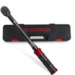 SUERCUP 1/2-inch Drive Torque Wrench - 10-170 ft.lb/13.6-230.5 Nm, Dual-Direction Adjustable 72 tooth Click Torque Wrench with Buckle for Bicycle, Moto and Car Maintenance