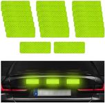 Suvnie 20PCS Warning Reflective Stickers, Night Visibility Safety Reflective Sticker, Waterproof Auto Reflector Tape for Bumper Clothing Trailers Motorcycle Helmet, Car Accessories (Green)