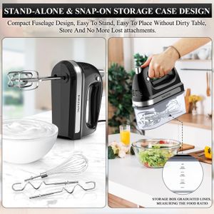 BAIGELONG 300W Hand Mixer – Black Electric Kitchen Mixer