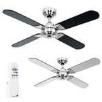 Ceiling Fan With Light Brushed