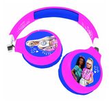 Lexibook, Barbie, 2-in-1 Bluetooth & Wired Headphones with microphone and control button, Long lasting rechargeable battery, Pink, HPBT010BB