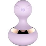 MANFLY Rechargeable Mini Massager with 10 Powerful Vibrating Massage Ball, Washable Handheld Neck Massager (Purple)