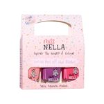 Miss Nella Special Kids Nail Polish 3 Pack: The & Water blue Peel-off Based Formula (sweet little pack)