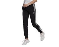 adidas Women's W 3S FT C PT Pants, Black/White, Small