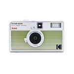 KODAK EKTAR H35N Half Frame Film Camera, 35mm, Reusable, Focus-Free, Bulb Function, Built-in Star Filter, Coated Improved Lens (Film & AAA Battery are not Included) (Striped Green)