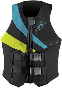 O'Neill Women's Siren USCG Life Vest, Black/Dayglo/Turquoise, 8